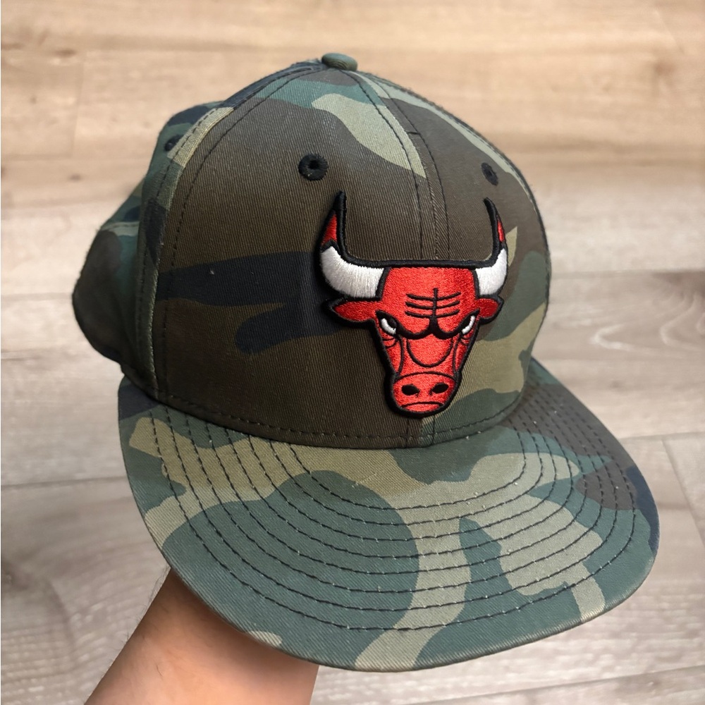 Camouflage Cap with Chicago Bulls Logo